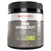 Pre Workout Lemon Lime 225g Front of Packaging